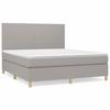 Maison Exclusive - Sommier à lattes de lit avec matelas Gris clair 180x200cm Tissu