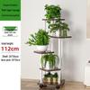 Multi-Tier Wrought Iron Plant Stand with Wheels