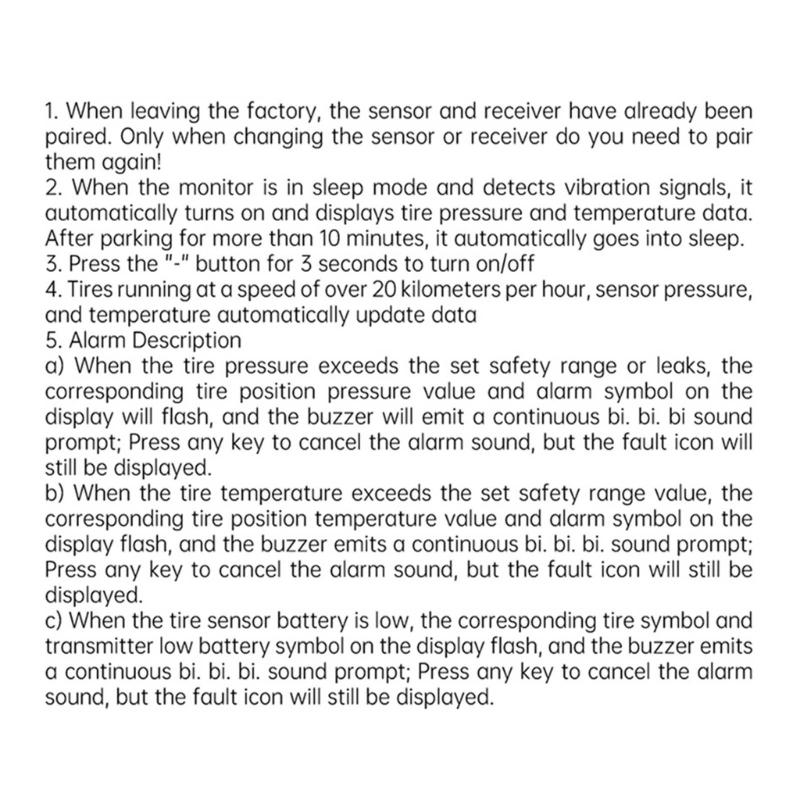 Tire Pressure Detection System For Vehicles 4 Wheel Monitoring Lightweight Energy Saving ABS+PC Alarm Function