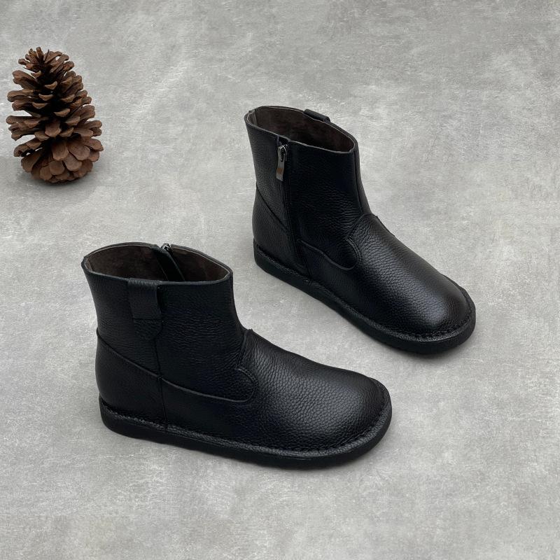 

Ретро Универсальная Женская Обувь, Одинарные Ботинки, Повседневные Плоские Ботильоны, Модные Ботинки из Мягкой Кожи 40 чёрный