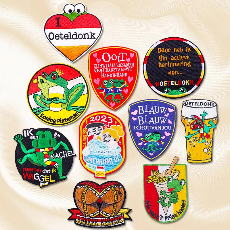 10pcs Set Patch Netherland Oeteldonk Emblem Embroidery Patches For Clothes Iron On Patches For Clothing Uniform Embroidered Diy 