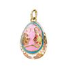 1 Piece Brass Easter Day Series Charms For Jewelry Making 18K Gold Plated Flower Faberge Egg Pendant DIY Findings 28mm x 15.5mm