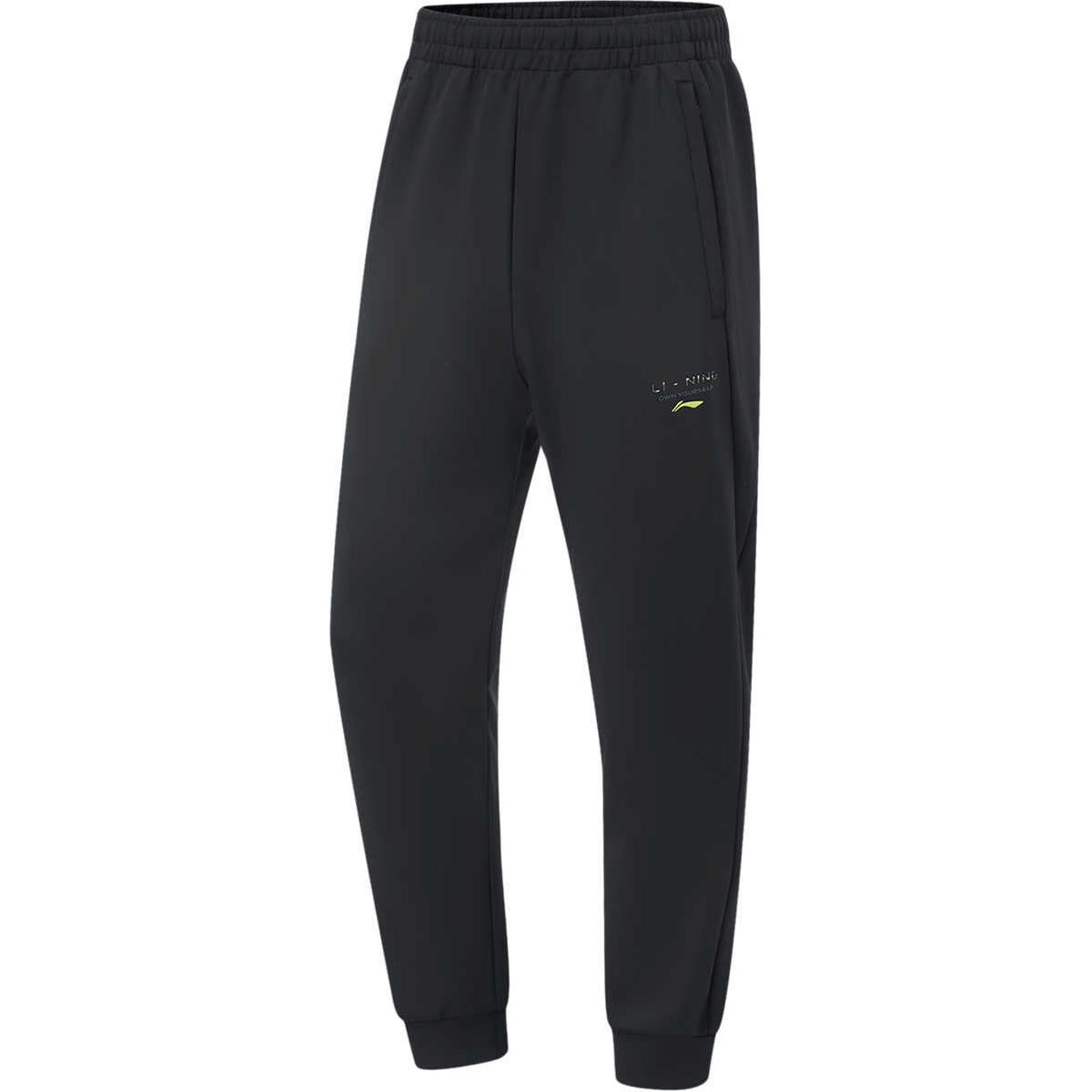 

Li-Ning Comfortable Casual Breathable Tapered Knit Sports Pants Men Bottoms Black AKLU103-3