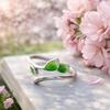 Oil Drop Enamel Leaf Ring Irregular Women's Ring Personality Jewelry Leaf Opening Ring  Party