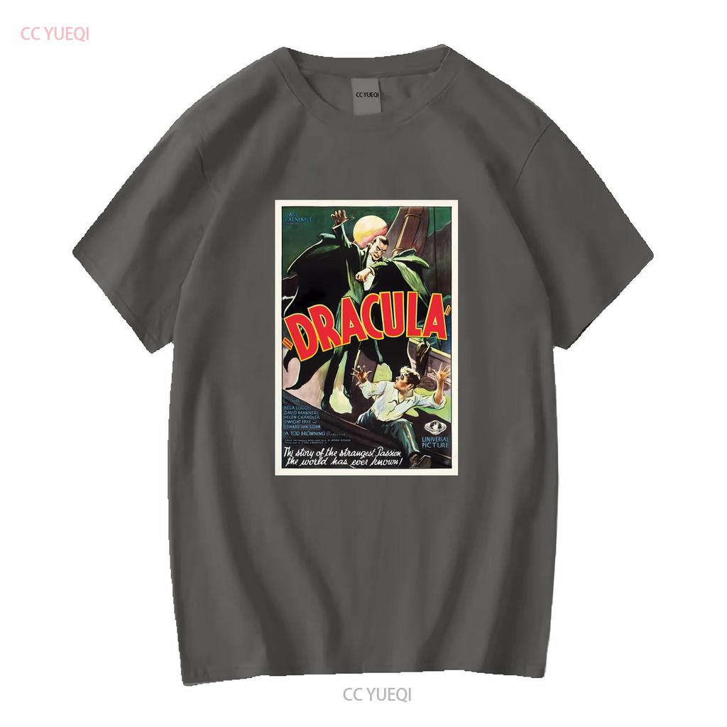 Retro Movie Poster Inspired by Dracula Direct To Garment T Shirt long or short sleeves vintage Washed Casual Stylish