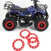 4 Stück Rote ATV Radnaben-Zierkappe PP-Material Felgenabdeckung Dekoration ATV Zubehör