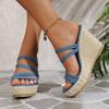 Wedge Heel Summer New Fashion Platform Thick Bottom Buckle Casual Comfortable Walking Shoes Sandals Gladiator Sandal Casual