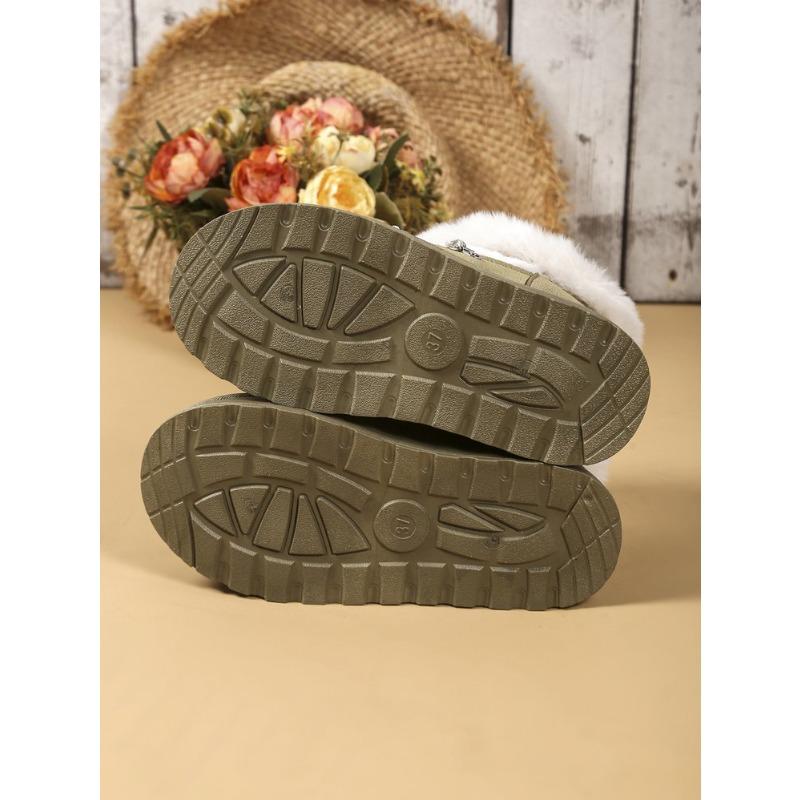 Winter Lace-up Thick-soled Velvet Thickened Snow Boots for Women's Foreign Trade Large-size Warm Towel Short Boots Cotton Shoes for Women