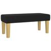 Box Spring Bed with Mattress Black 100 x 200 cm Fabric