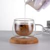Double-Layer Borosilicate Glass Cup - Heat-Resistant, Anti-Scald, Transparent, with Handle
