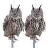 2 Stück Eulen Vogelabwehr mit reflektierendem Band Vogelabwehrmittel Vogelabwehrgeräte Zum Verscheuchen von Vögeln Tauben für Garten Dächer Terrassen Fenster Balkone Bäume