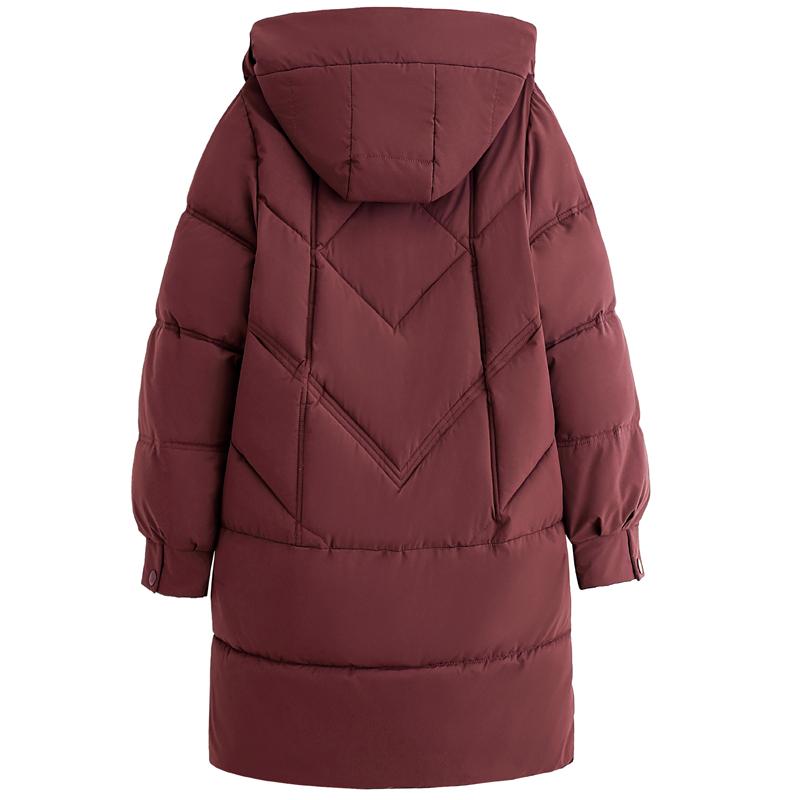 Plus Size XL-5XL Fashion Winter Coat Female Long Parkas Hooded Thick Warm Loose Middle Age Women's Jackets