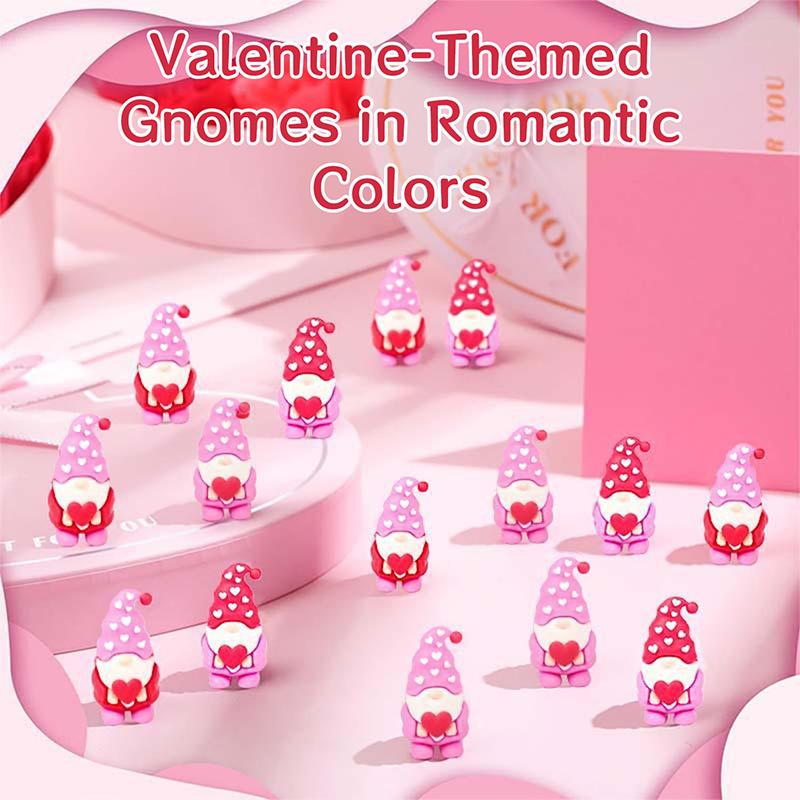 Mini 25Pcs Heart Shaped Doll Decoration Faceless Pvc Ornament Valentine'S Day Gift New Year Creative 1.8Cm X 3.5Cm/0.7In X 1.4In