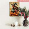 Metal Wall Art Vintage Turkey Pumpkin Tin Sign for Kitchen