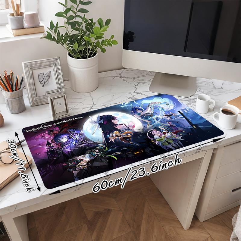 1Pc Fantasy World Adventure Gaming Mouse Pad Keyboard Desk Mat Non-slip Rubber Lock Edge Waterproof Computer Mousepad for Office Home Decor Es155