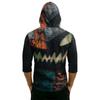 Men's Loose Fit Hooded Three-Quarter Sleeve Halloween Print Pullover