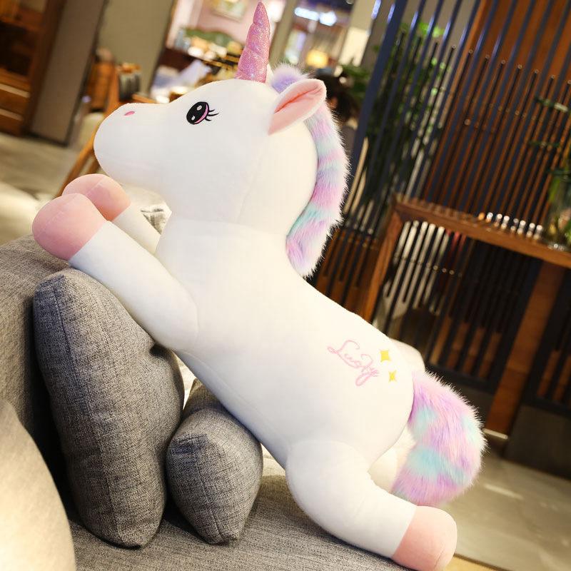 Unicorn Toy Plush Cartoon Stuffed Throw Pillow Doll Soft Cute Kids Gift Xmas