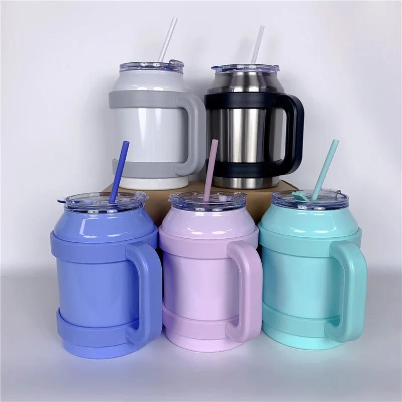 Tazza Termica Portatile da 50 oz in Acciaio Inossidabile 304, Tumbler, Borraccia Termica da Esterno, Borraccia Sottovuoto per Freddo e Caldo, Borraccia Sportiva con Cannuccia