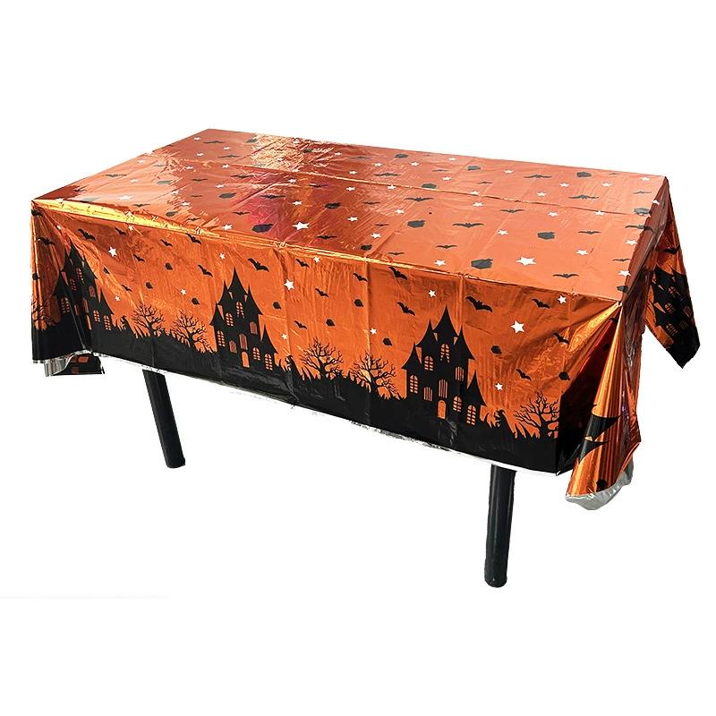 New Halloween Pumpkin Waterproof Tablecloth Creative Skull Spider Series Halloween Party Decoration Table Cloth Kitchen Tool