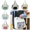 Nylon Transparent Pocket Zipper Bag Fashion Backpacks Sweet Kawaii Cat Itabag Men
