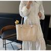 2025 new trendy fashion straw bag large capacity shoulder tote bag small fresh underarm handbag women