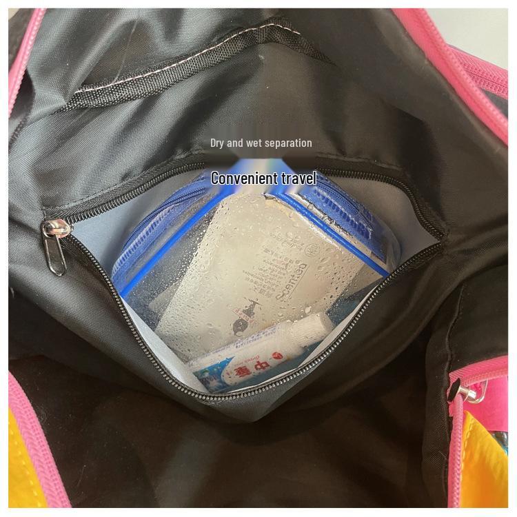 INS Dopamine Fashion Travel Bag: High-Style, Short-Distance, Large Capacity Gym Bag with Wet/Dry Separation