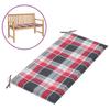 Day and Night - Day and Night Garden Bench Cushion Red Plaid Oxford Fabric 100x50x3cm