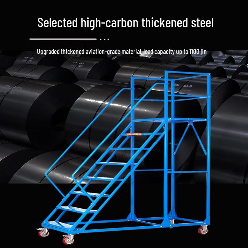 Heavy-Duty Mobile Platform Step Ladder