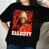 Missy Elliott Rapper Printed T-shirt Neutral Trend Harajuku Short Sleeved Unisex Shirt Graphic