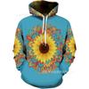 Mens Oversized Hooded Sweatshirt With Digital Print Casual Long Sleeve Top