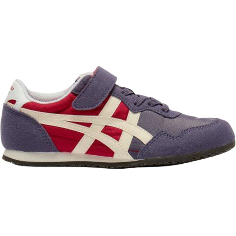 Onitsuka Tiger Serrano Kids Comfortable Soft Low Top Casual Shoes Kids Sneakers Purple Red 1184A086-500