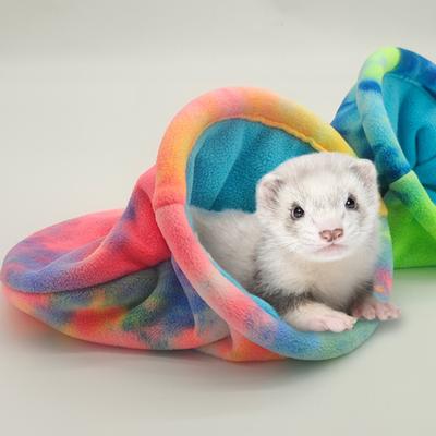 Hamster Sleeping Bag Soft Fleece Winter Warm Hideout Nest Guinea Pig Snuggle Sack Small Animals Cozy Cave for Rabbit Chinchillas Rat Squirrel Hedgehog