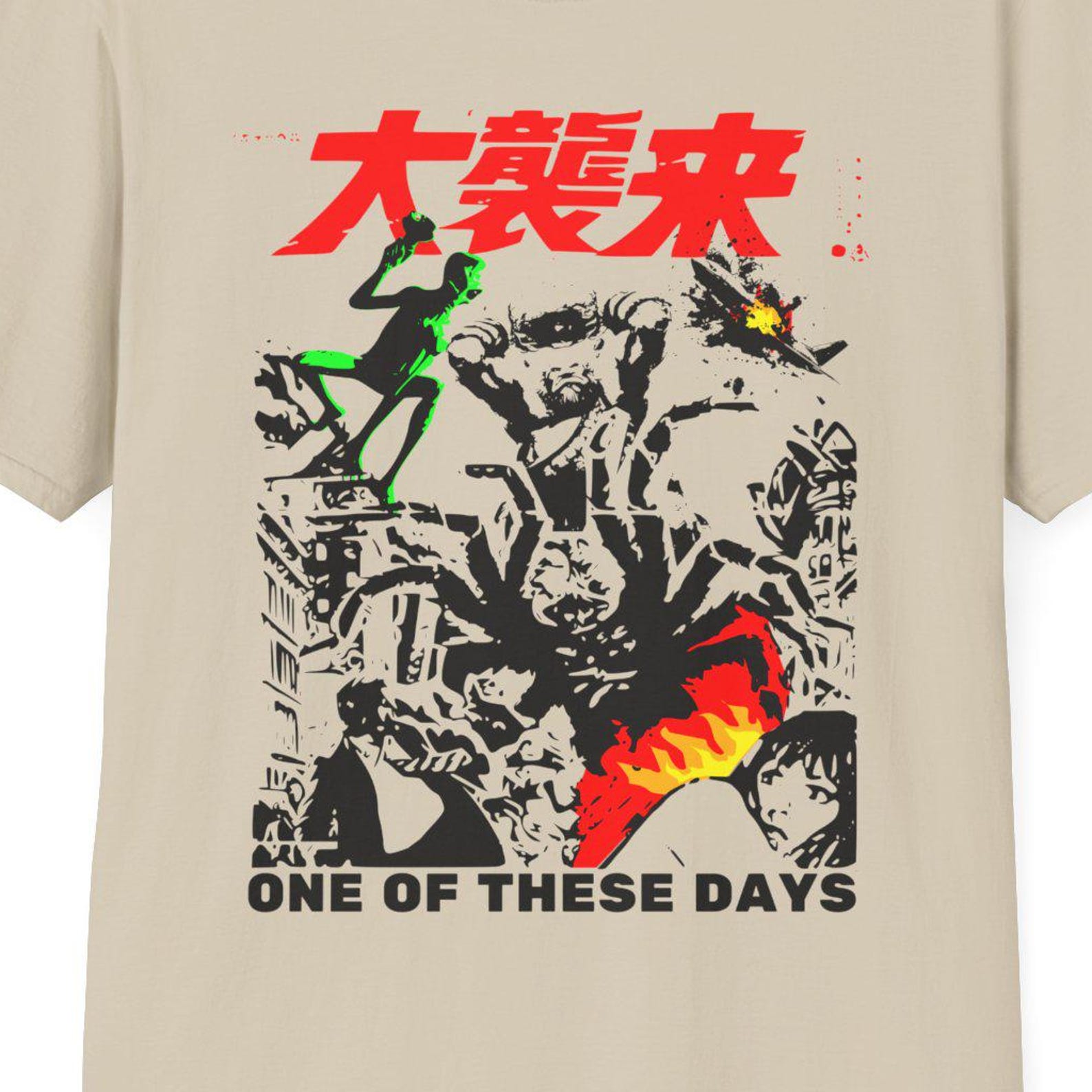 Vintage Giant Spider Attack T-Shirt, Alien Invasion, Sci-Fi L