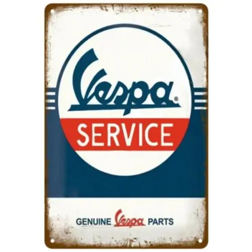 1 ks Vespa Vintage Logo Kovová Nástěnná Socha|Retro Hliník, Halloween & Vánoční Dárek, Dekorace Pánského Doupěte