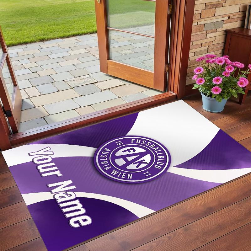 Crystal Velvet Rug Custom Name Text, Soft Non Slip Floor Mat Home DecorAustria Wien FC