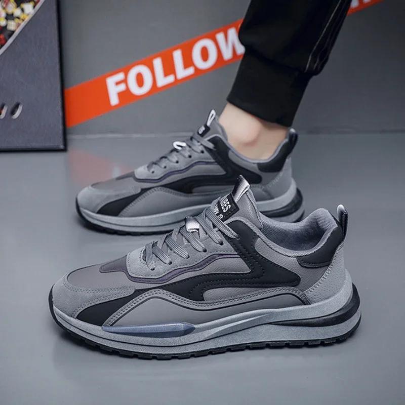 New Comfortable Men Running Shoes Summer Lace-up Wear-Resistant Men's Sport Shoes Fashion Anti-skid Casual Men Shoes Sneakers