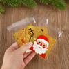 100Pcs Christmas Cookie Candy Bag Santa Claus Plastic Biscuit Gift Packaging Bag Xmas Party Decoration Supplies New Year 2025