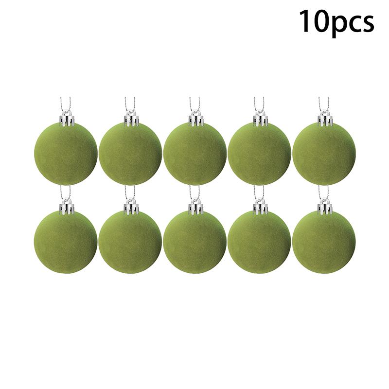 5/10Pcs Velvet Christmas Ball Ornaments Red White Xmas Tree Hanging Pendants Diy Home Party Christmas Decoration Year Gifts