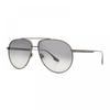 Victoria Beckham Sunglasses Aviator Full Rim Silver Frame And Brown Lens Grey