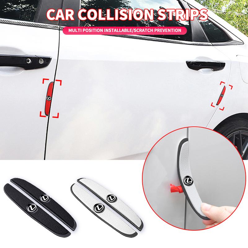 4Pcs Rubber Anti Collision Strip Car Door Rearview Mirror Protector Stickers For Lexus EX300H RX450H IS300H ES300H NX RX GS Al20