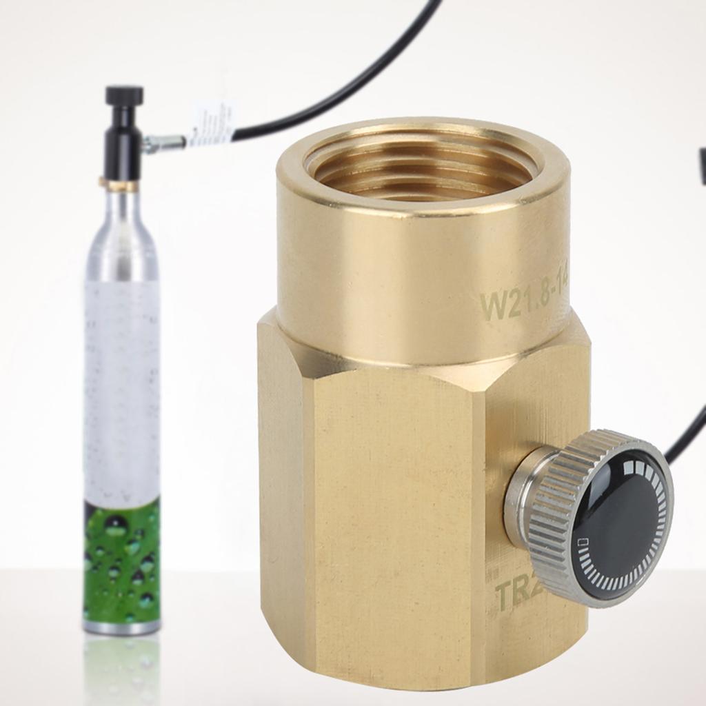 Mini Brass Filling G1-2 to W21.8-14 Soda Water Valve Adapter for SodaStream