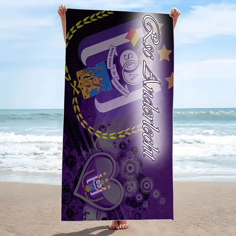 RSC Anderlecht Druck Strandtuch, Großes Weiches Schnelltrocknendes Handtuch für Strand Camping Schwimmen
