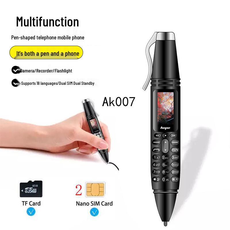 

AK007 Mini Bluetooth Keypad Phone: Creative, Compact Backup for Students Silver [Foreign Edition]