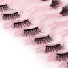 Handmade 10 Pairs Half Fake Lashes Natural Curl Wispy Thick 3D Effect Removable Extension Simulated Eyelash Planting Reusable Women Artificial