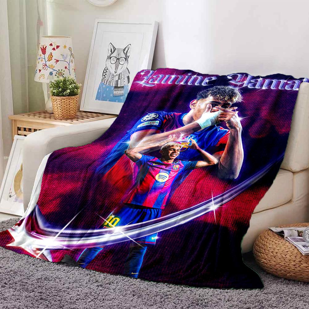 Yamal Fc Celebration Printed Flannel Breathable and Warm Blanket, a Stylish Home Gift, Suitable for Home, Office and Bedspread Use. 0710a11