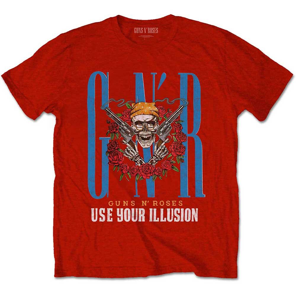 Guns N Roses - Bandana Skull - Red t-shirt S
