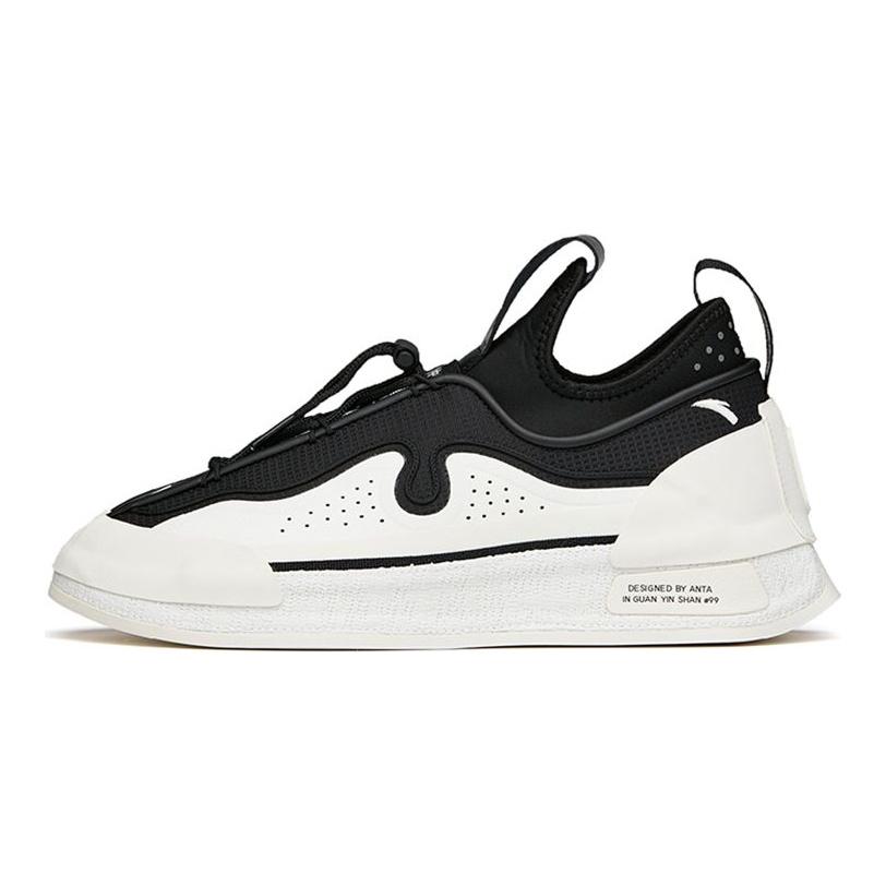 Anta Lifestyle Series Fashion Low-Top Skate Shoes Men Sneakers Black Gray 112138019A-2
