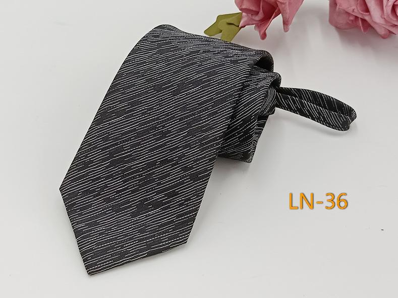 Men's Professional Striped Jacquard Zipper Tie, 7cm