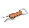 Openers Wooden Handle Bottle Opener Keychain Knife Double Hinged Corkscrew Stainless Steel Key Ring Opening Tools Bar TLY049