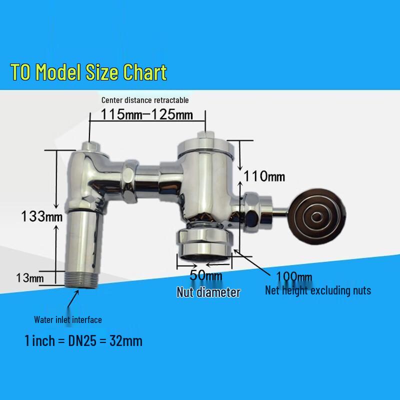 Yu Ying Foot-Operated Squat Toilet Flush Valve